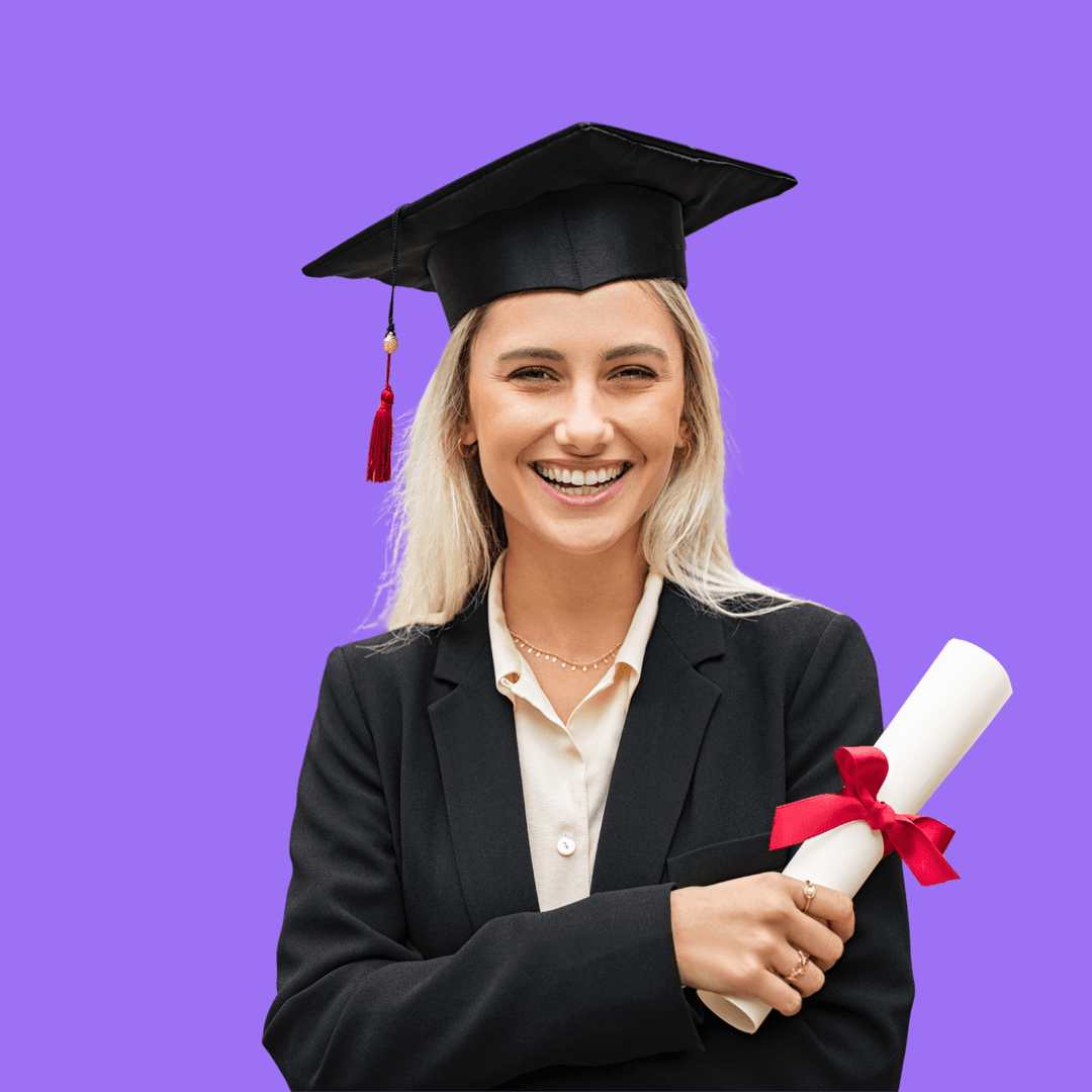 Students celebrating graduation - Global education success